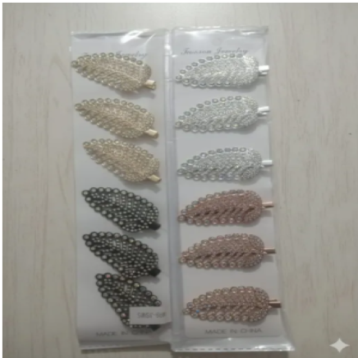 Women and Girls Knitting Headwear Golden Multi Color Leaf Hairs Clips Desgin Headwear