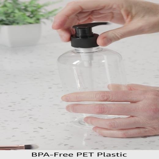 300ml Hand Pump Empty Plastic Bottles  – Refillable & Reusable Containers for Dish Wash, Handwash ,Shampoo, Liquid Soap,