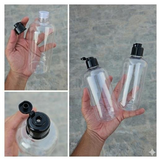 Empty Plastic Bottles with Flip Cap –300ml Refillable & Reusable Containers for Handwash ,Dish Wash ,Shampoo, Liquid Soap,