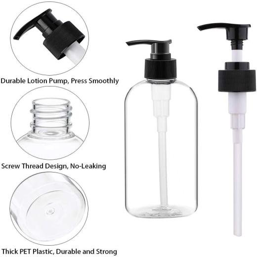 Empty Plastic Bottles with Hand Pump –500ml Refillable & Reusable Containers for Handwash ,Shampoo, Liquid Soap,