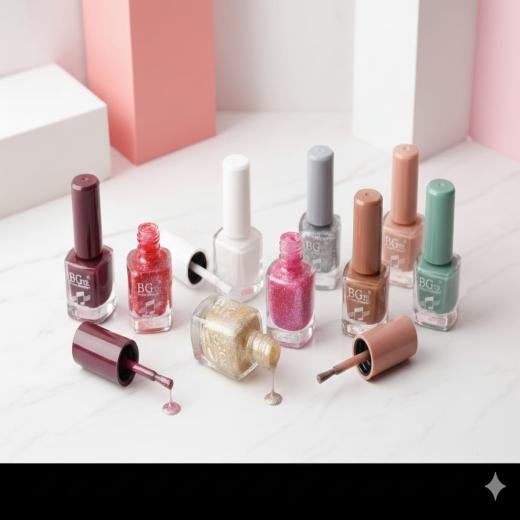 Pack of 1 / 2 / 3 / 6 - BG Nail Polish for Women – Light & Elegant Shades, BG Nail Polish